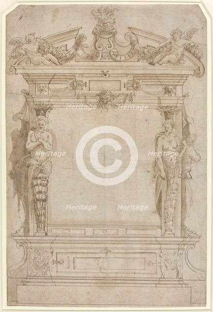 Design for an Architectural Framework, 16th century. Creator: Unknown.