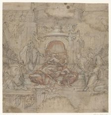 Design for an Easter altar scene, 1645-1649. Creator: Baldassare Franceschini