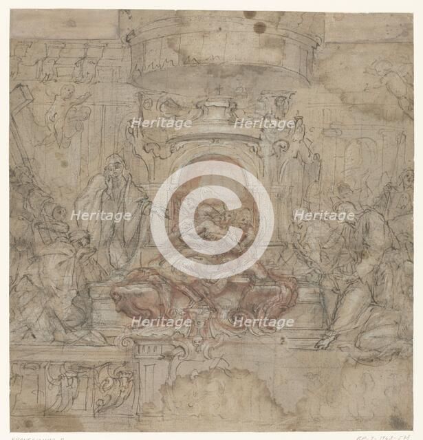 Design for an Easter altar scene, 1645-1649. Creator: Baldassare Franceschini.