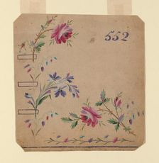 Design for an Embroidered Waistcoat Corner, France, 1780/90. Creator: Unknown