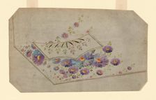 Design for an Embroidered Waistcoat Pocket, France, 1780-90. Creator: Unknown