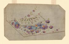 Design for an Embroidered Waistcoat Pocket, France, 1780-90. Creator: Unknown