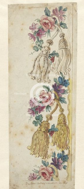 Design for an Embroidered Border, c.1765-1775. Creator: Charles-Germain de Saint-Aubin.