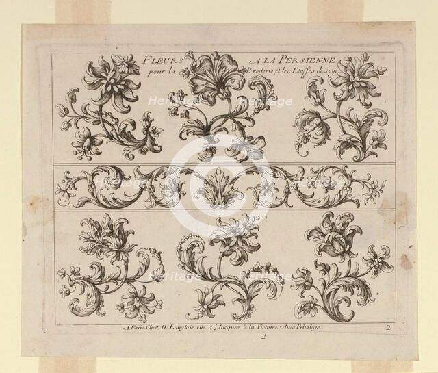 Design for an Embroidered or Woven Textile, France, 17th century. Creator: Unknown.