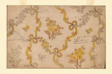 Design for an Embroidered or Woven Textile, France, 19th century. Creator: Unknown
