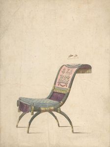 Design for an Empire Chair, late 18th or early 19th century. Creator: Anon
