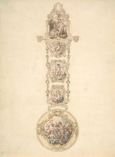 Design for an Enameled Watchcase and Châtelaine with Mythological Figures, ca. 1766 (?). Creator: George Michael Moser