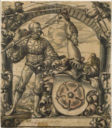 Design for an heraldic panel of stained glass, 1522. Artist: Hans Holbein the Younger