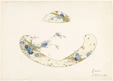 Design for an hors d'ouvre dish, part of a porcelain service for Pillivuyt, c.1889. Creator: Jules-Auguste Habert-Dys