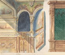 Design for an Interior, possibly a Theater, ca. 1860-80. Creator: V. S. Léon
