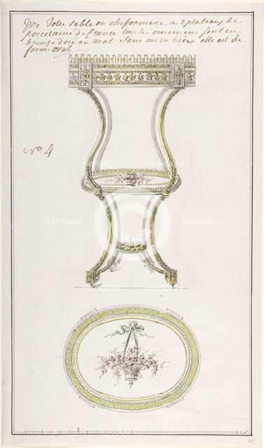 Design for an Occasional Table, ca. 1770-85. Creator: Anon.