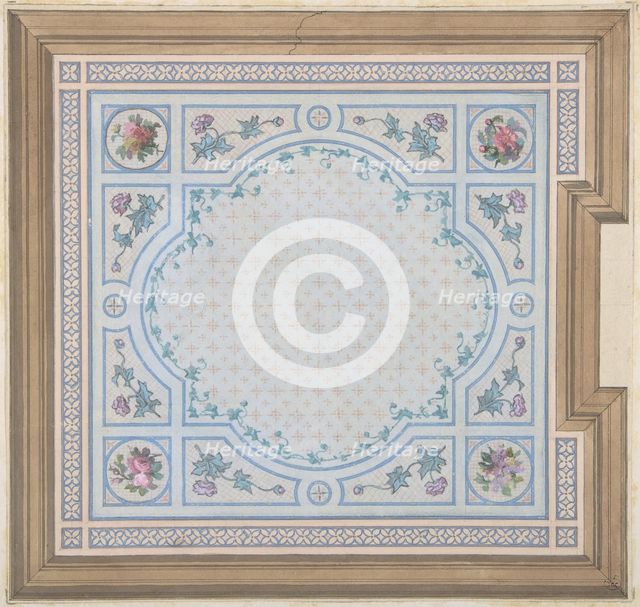 Design for Bathroom Ceiling, Hôtel Cahen d'Anvers, second half 19th century. Creators: Jules-Edmond-Charles Lachaise, Eugène-Pierre Gourdet.