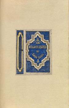 Design for Bookcover, Sir Roland Ashton, by Lady Long, 1845-70. Creator: Alfred Crowquill