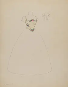 Design for Bodice, 1935/1942. Creator: Creighton Kay-Scott