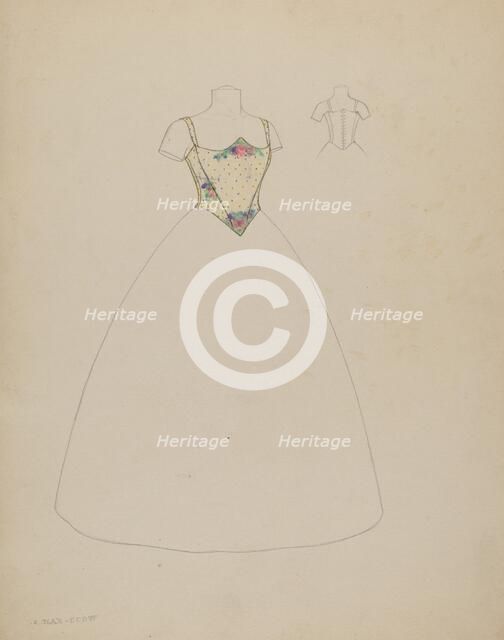 Design for Bodice, 1935/1942. Creator: Creighton Kay-Scott.