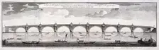 Design for Blackfriars Bridge, London, 1760. Artist: Robert Mylne II