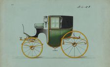 Design for Brougham, no. 4128, 1891. Creator: Brewster & Co