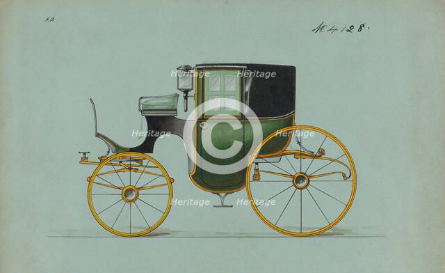 Design for Brougham, no. 4128, 1891. Creator: Brewster & Co.