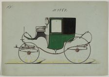 Design for Brougham, no. 3989, 1887., 1887. Creator: Brewster & Co