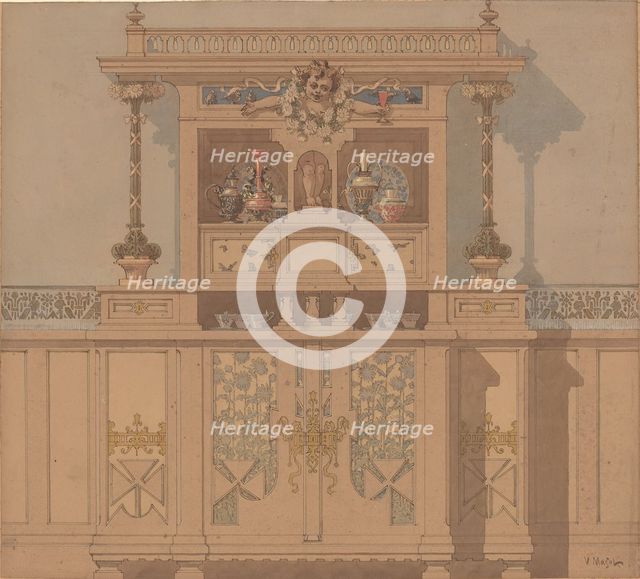 Design for Breakfront, 1900. Creator: Karel Vitezslav Masek.