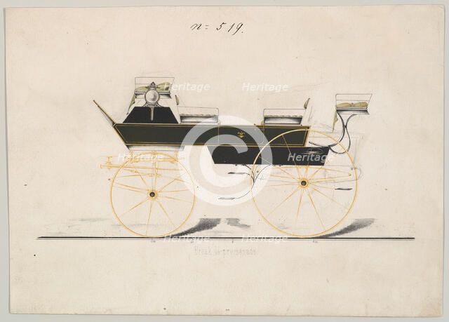 Design for Break de Promenade, no. 519, 1850-70. Creator: Brewster & Co.