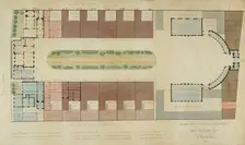 Design for Burlington Place Burlington House site redevelopment, Piccadilly, Westminster..., 1808 Creators: Humphry Repton, John Adey Repton