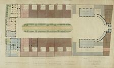 Design for Burlington Place Burlington House site redevelopment, Piccadilly, Westminster..., 1808 Creators: Humphry Repton, John Adey Repton