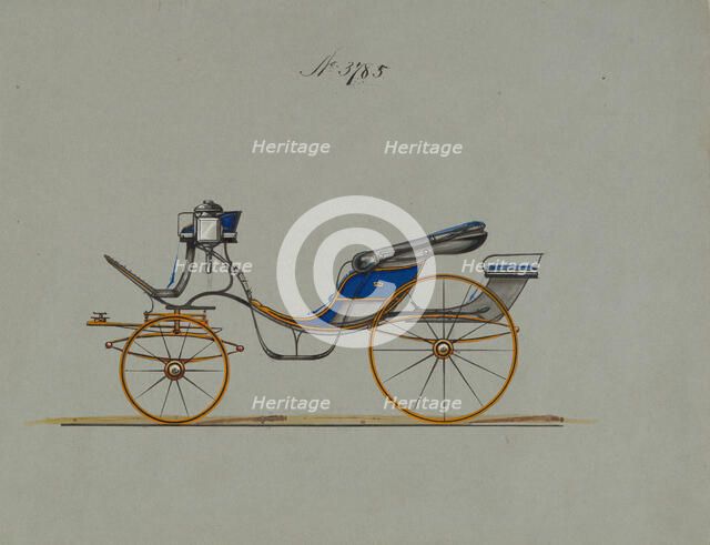 Design for Cabriolet or Victoria, no. 3785, 1882. Creator: Brewster & Co.