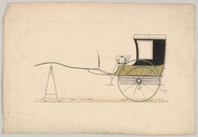 Design for "Car à Deux Roues" (Vehicle with two wheels), ca. 1870. Creator: Unknown