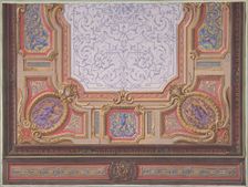 Design for Ceiling of Grand Salon, Hôtel Hope, 1867. Creators: Jules-Edmond-Charles Lachaise, Eugène-Pierre Gourdet
