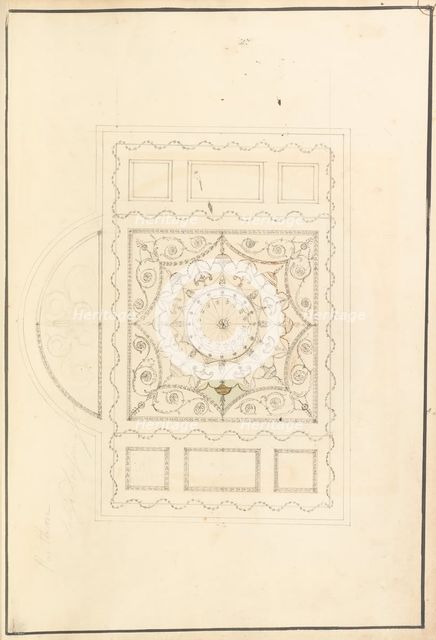 Design for Ceiling of Ladies' Dressing Room at the Pantheon, Oxford Street, London, ca. 1770. Creator: James Wyatt.
