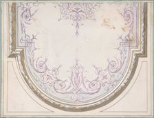 Design for Ceiling of the Duchess of Newcastle's Petit Salon, Hôtel Hope, 1867. Creators: Jules-Edmond-Charles Lachaise, Eugène-Pierre Gourdet