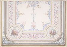 Design for Ceiling of the Duchess of Newcastle's Petit Salon, Hôtel Hope, 1867. Creators: Jules-Edmond-Charles Lachaise, Eugène-Pierre Gourdet