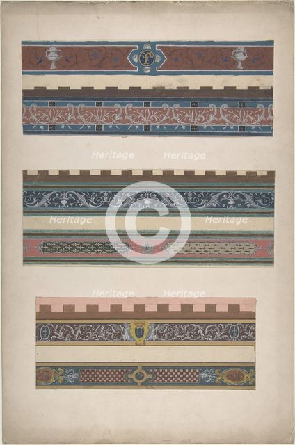 Design for Ceiling at Fontainebleau, second half 19th century. Creators: Jules-Edmond-Charles Lachaise, Eugène-Pierre Gourdet.