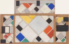 Design for ceiling and walls of Café Aubette in Strasbourg , 1926-1927