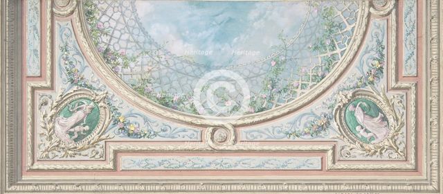 Design for Ceiling, Bedroom of Mme de Marconnoy, second half 19th century. Creators: Jules-Edmond-Charles Lachaise, Eugène-Pierre Gourdet.