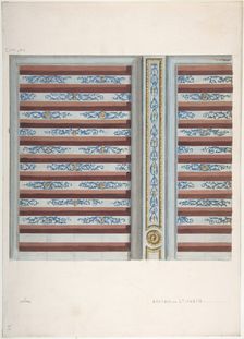 Design for Ceiling, Château de St. Aubin, second half 19th century. Creators: Jules-Edmond-Charles Lachaise, Eugène-Pierre Gourdet