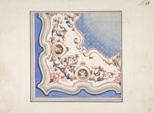 Design for Ceiling Decoration, 1850-70. Creator: Anon