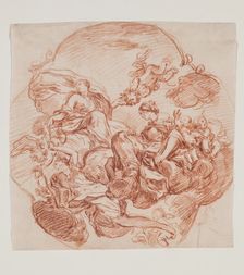 Design for Ceiling Decoration, 18th century. Creator: Manner of François Lemoyne (1700-1800)