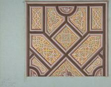 Design for Ceiling Decoration in the Dining Room, Hôtel de Pless, Berlin, second half 19th century. Creators: Jules-Edmond-Charles Lachaise, Eugène-Pierre Gourdet