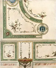 Design for ceiling decoration, Italy, (1928). Creator: Unknown