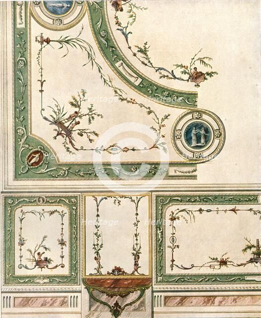 Design for ceiling decoration, Italy, (1928). Creator: Unknown.