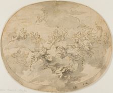 Design for Ceiling Fresco: Apollo and the Muses with Minerva Destroying Ignorance, n.d. Creator: Sir James Thornhill