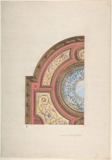 Design for Ceiling, Hôtel Cottier, 1879. Creators: Jules-Edmond-Charles Lachaise, Eugène-Pierre Gourdet