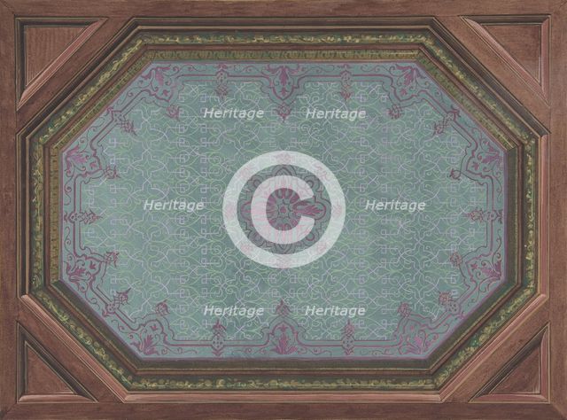 Design for Ceiling, Hôtel Hope, 1867. Creators: Jules-Edmond-Charles Lachaise, Eugène-Pierre Gourdet.