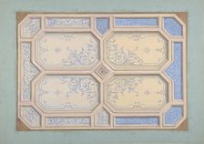 Design for Ceiling, Hôtel Hope, 1867. Creators: Jules-Edmond-Charles Lachaise, Eugène-Pierre Gourdet
