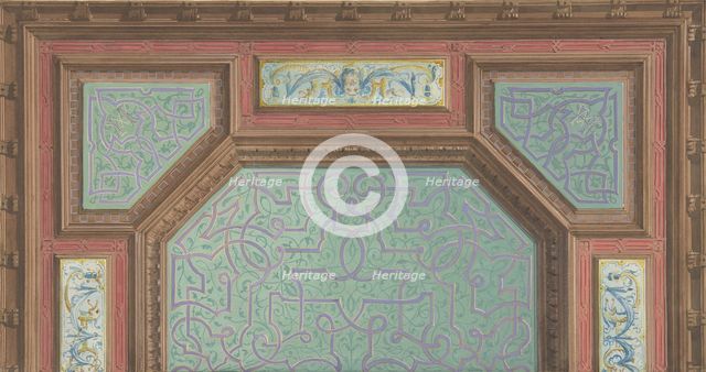 Design for Ceiling, Hôtel Hope, 1867. Creators: Jules-Edmond-Charles Lachaise, Eugène-Pierre Gourdet.