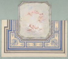 Design for Ceiling with Putti, Hôtel of Doctor Cranchi, 1872. Creators: Jules-Edmond-Charles Lachaise, Eugène-Pierre Gourdet