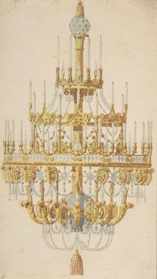 Design for Chandelier, 18th century. Creator: Anon