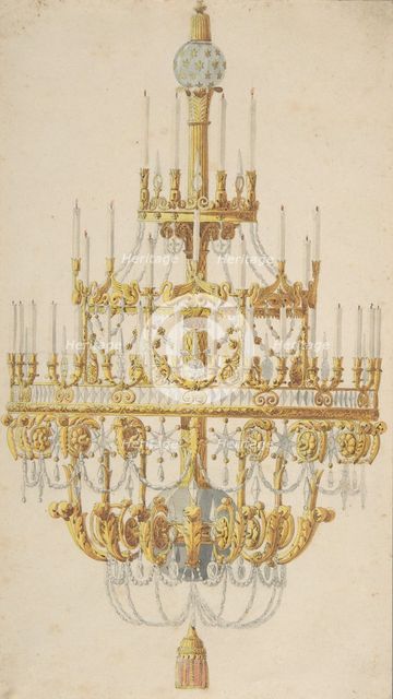 Design for Chandelier, 18th century. Creator: Anon.
